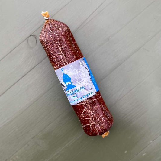 Spekepølse med ripssaft, karve og fennikel