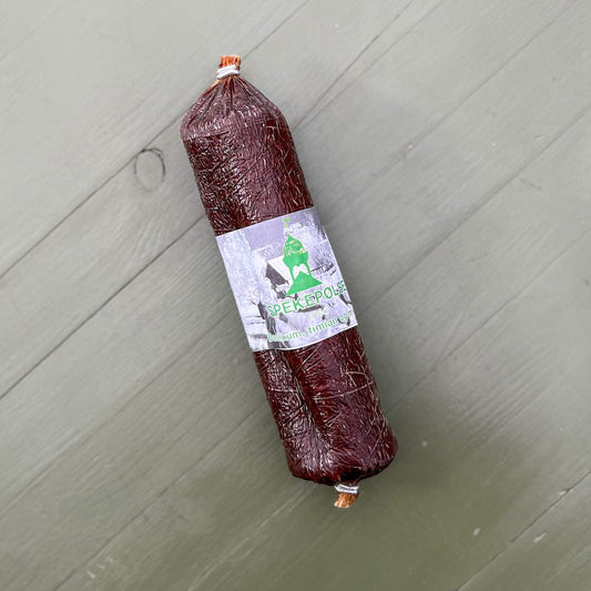 Spekepølse med basilikum, timian og merian