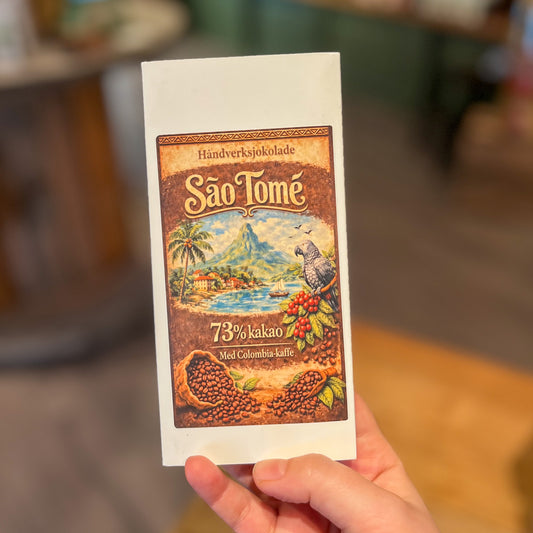 Mørk sjokolade 73% med kaffi ØKO